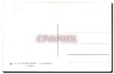 La Châtre - A Igreja — A Valeira Negra — Editora C. des Arts Photomécaniques, Paris — Verso