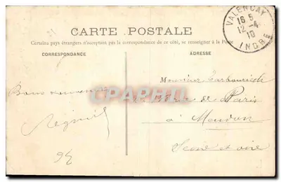Valençay - Het Kasteel - Het Donjon en de Brug — anoniem uitgever, serie-nummer 513 — Achterkant