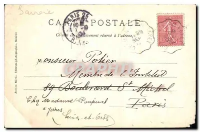 Most św. Marii i Mont-Blanc — J.J. 2230 A — wydawca Jallion frères, Genewa — Rewers