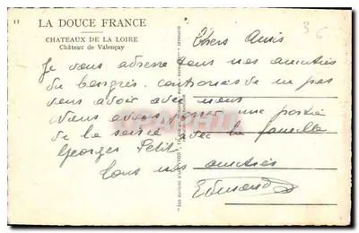 Zamek Valençay — Zamek Loary — Les Éditions d'Aravon — Rewers