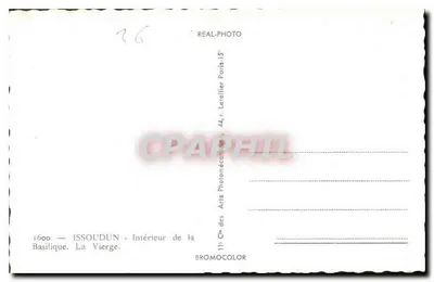 Issoudun — Wnętrze Bazyliki. Panny Maria — Cie des Arts Photographiques, Paryż — Rewers