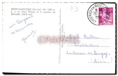 ले नांत फेयसॉन और बेलेकोट के शीर्ष (3415 मीटर) — पीसे-नैंक्रॉइस (सैवोइ), ऊंचाई 1350 मीटर — जैन्सोट — पीछे