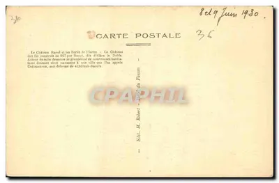 Châteauroux — Zamek Raoul i brzegi rzeki Indre — Wyd. H. Robert, du Fason — Rewers