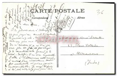 Valençay (Indre) — Zamek, widok z fosy — Wyd. Audejean-Buquet, Valençay — Rewers