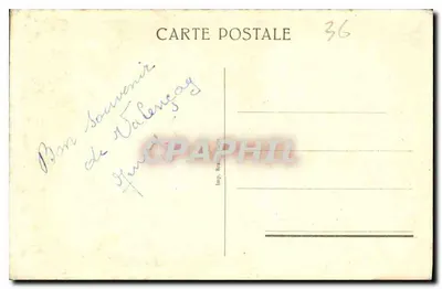 Castillo de Valençay — El Donjon, lado del patio — Imp. Brann París — Reverso