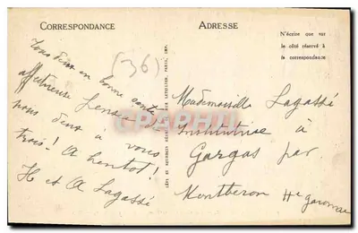 Châteauroux — Zamek Raoul i Miasto — ND — Rewers