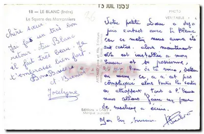 O Square dos Marroniers — Le Blanc (Indre) — Éditions Caby — Verso