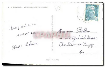 Aix-les-Bains — La Abadía de Hautecombe — editor Cop — Reverso