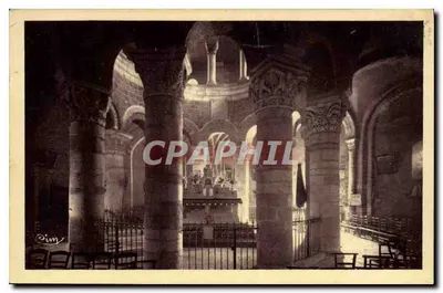 Interior do Santo Sepulcro — Neuvy-St-Sépulcre (Indre) — Héliogravure Combier Macon