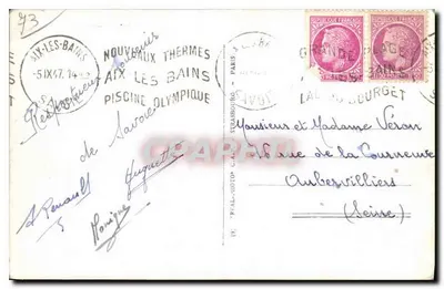 Lago di Bourget — Abbazia d'Haute-combe — editore Cap, n° 233 — Verso
