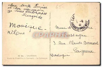 Trasa Pierrefitte do Cauterets — Pyrénées-Orientales — Wydawnictwo Labouche Frères — Rewers