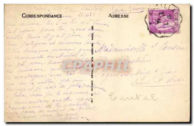 Vic-sur-Cère — O Passo de Vic-sur-Cère — LL postal n°35 — Verso