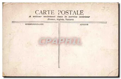 Zamek Fontainebleau — widok ogrodu i parku — wydawca nieznany — Rewers