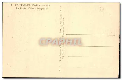 Fontainebleau — Galeria François 1er — Wydawnictwo Art Marfel — Rewers
