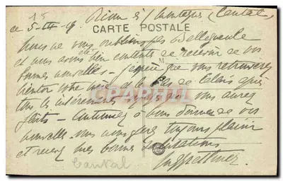 Le Gríou (1694m) — côte de St-Jacques — éditeur LE CANTAL PITTORESQUE - 1326 — Verso