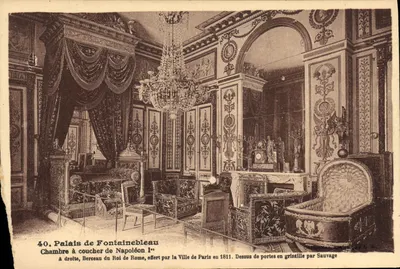Pałac w Fontainebleau — Pokój spania Napoleona I — wydawca anonimowy, nr 40