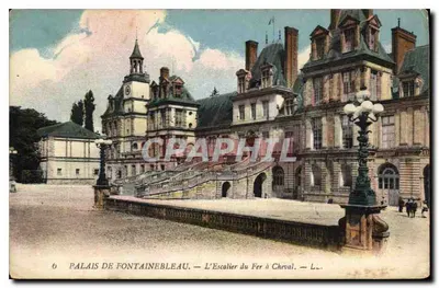 Pałac w Fontainebleau — Schody Fer à Cheval — Levy Fils et Cie, Paris