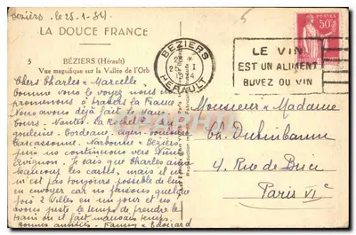 Béziers — Bella Vista sulla Valle dell'Orb — La Dolce Francia — Verso