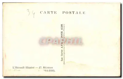 Monumento aos Mortos — Albi — L'Hérault Illustré — Verso
