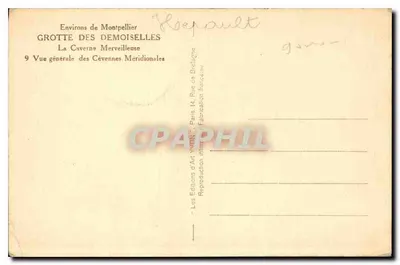 Ogólny widok Cevenów Maridyjskich — W pobliżu Montpellier — Éditions d'Art Vivant — Rewers