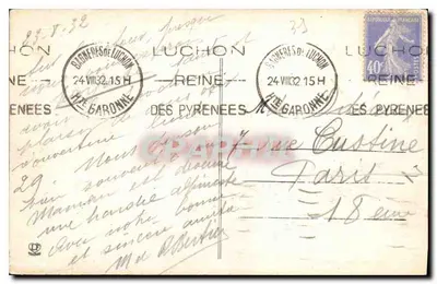 Luchon — Ogólny widok z Cazarilh — fototypia Labouche Frères, Toulouse — Rewers