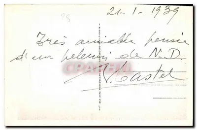 Chartres - Katedra - Najświętsza Maryja Panny pod ziemią — figura Najświętszej Maryi Panny z Dzieciątkiem, ND.84 — Rewers