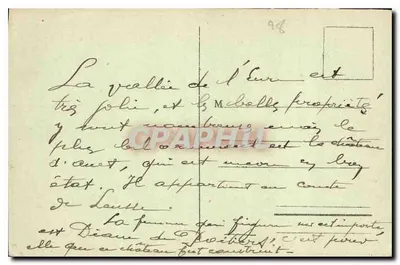 Zamek ANET (E.-et-L.) — Imposta drzwi głównych — G. Foucault, wyd., Dreux — Rewers