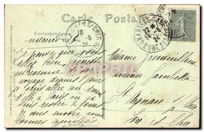 Katedra w Chartres — Poutour du Chœur (XVIe siècle). « Anioł powiadamia św. Joachima o narodzinach Panny Marii » — monografia Hoilvet n°881 — Rewers