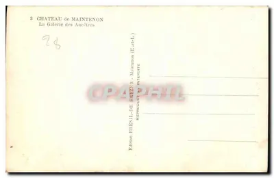 Castillo de Maintenon — La Galería de los Antepasados — Edición Présil-De-Kenzér — Reverso