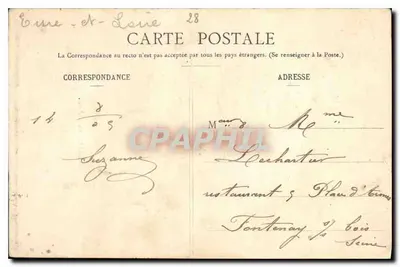 Janville - Collardeau — Fontanna z pomnikiem i figurą kobiecą — wydawca Collardeau — Rewers