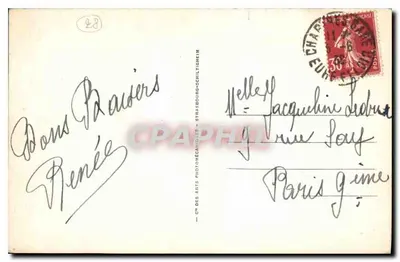 Chartres - Widok katedry z placu Châtelet — LL.4 — CM des Arts, Strasbourg-Schiltigheim — Rewers