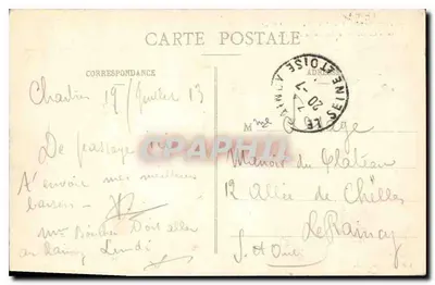 Chartres (E.-et-L.) - Portaal Północne Katedry i Wejście do Biskupstwa — Ch. Foucault, wyd., Dreux — Rewers