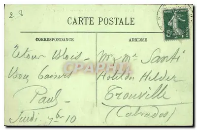 Chartres — Katedra. Serce Święte błogosławiające Miasto — LL — Rewers