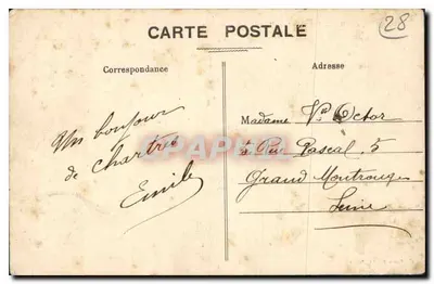 Chartres (E.-et-L.) - Nef katedralna — Wydawca nieznany, nr 245 — Rewers