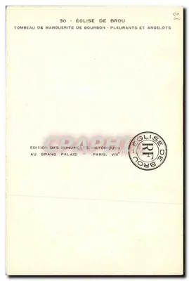 Igreja de Brou — Túmulo de Marguerite de Bourbon — Lágrimas e anjos — Verso