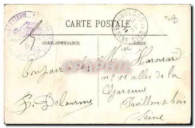 Chartres — Katedra — Widok z Placu Châtelet — LL — Rewers
