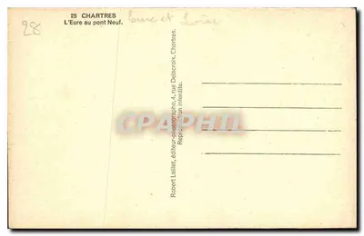 Chartres — L’Eure na nowym mostku — Robert Laillet — Rewers