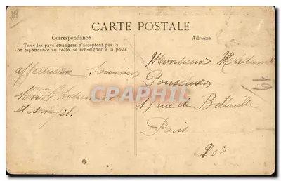 Willa Savonnieres — Widok willi z mostem i jeziorem — Wydawnictwo J. Landy, nr 3315 — Rewers