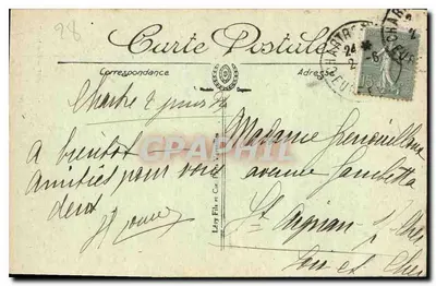 Katedra Najświętszej Maryi Panny w Reims — Pila Środkowej Wyszywki — Wyd. L. Chéne — Rewers