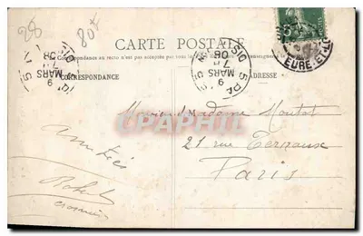 Castelo de Anet - A Câmara de Diane — Ch. Foucault, editor, Dreux — Verso