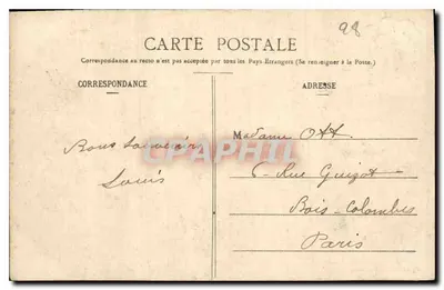 Maintenon — Portal zamku i wejście na schody — Ch Foucault, wyd., Dreux, n°49 — Rewers