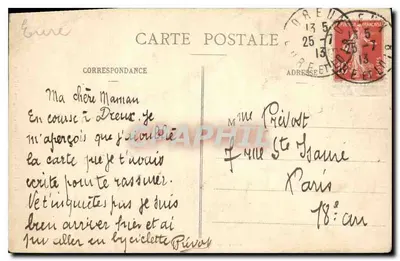 Dreux — Interior da Igreja de São Pedro — Ed. P. Foucault, Dreux, n°2 — Verso