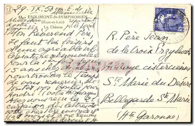 Zamek Esclimont-Si-Symphorien — Eure-et-Loir — wydawca nieznany — Rewers