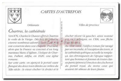 Chartres — Plac Chatelet i Katedra — wydawca Gh. Foucault, all. Dreux — Rewers