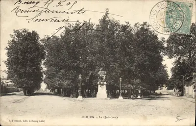 Bourg-en-Ain - O Quinconce — B. Ferrand, edição em Bourg (Ain)