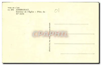 Ambronay — Piéta z XV wieku — Braun & Cie, Imp. Dornach — Rewers