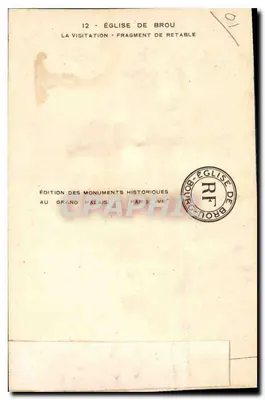 Chiesa di Brou — La Visita — Fragmento di altare — Verso
