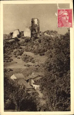 Ruínas do castelo de Colligny — Vistas do Ain — editor Braun & Cie