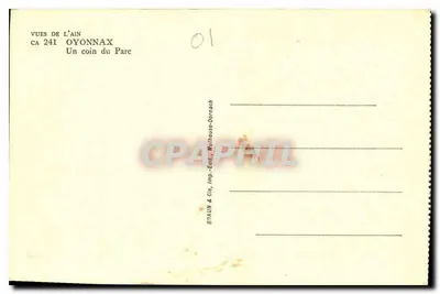 Um canto do Parque — Oyonnax — Vistas do Ain CA 241 — Verso