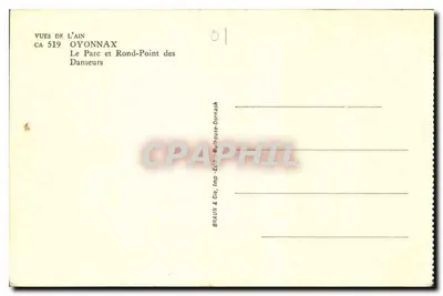 Oyonnax — Park i rond-point Tancerzy — Braun & Cie, Wyd. Milhouse-Dornach — Rewers